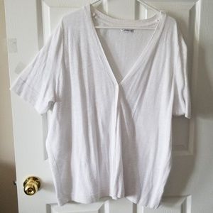 White short sleeve cardigan